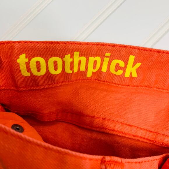 J Crew Toothpick Stretch Skinny Jeans Orange Sz 4? - Picture 9 of 9